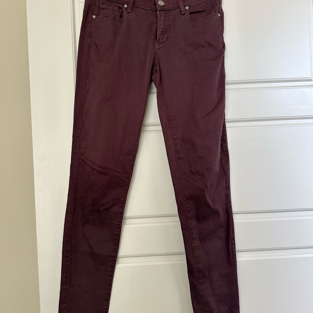 Stylish Burgundy Jeans